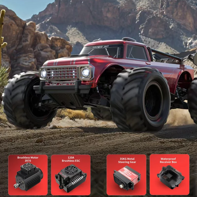 MJX New 1/10 Scale 10210 Brushless Remote Control Four-Wheel Drive Off-Road Climbing Monster Truck Model RC Adult Toy RS RTR