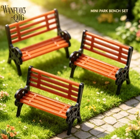 Hot Tiny PVC Bench Chair Statues Dollhouse Furniture Decor Perfect For Mini Garden Micro Landscaping And Handmade DIY Projects