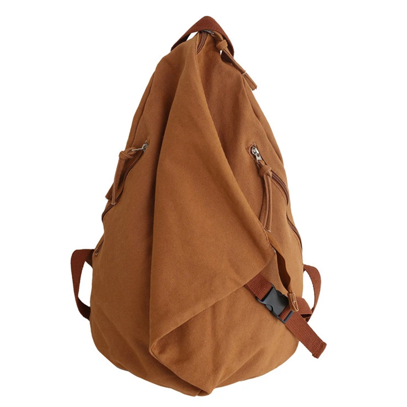 Mochila escolar de tela de lona para mujer, bolsa para ordenador portátil, informal, de viaje callejero, suave, elegante, de gran capacidad, para