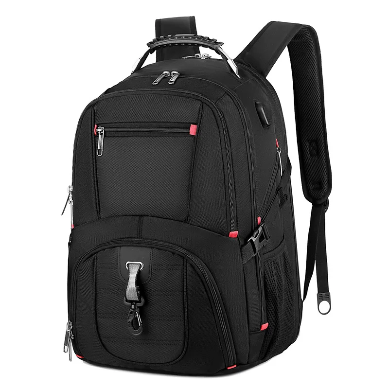 Men's Big Waterproof Business Commuter Backpack with External USB Charging Port 15.6-Inch Laptop Bag Outdoor Travel Backpack
