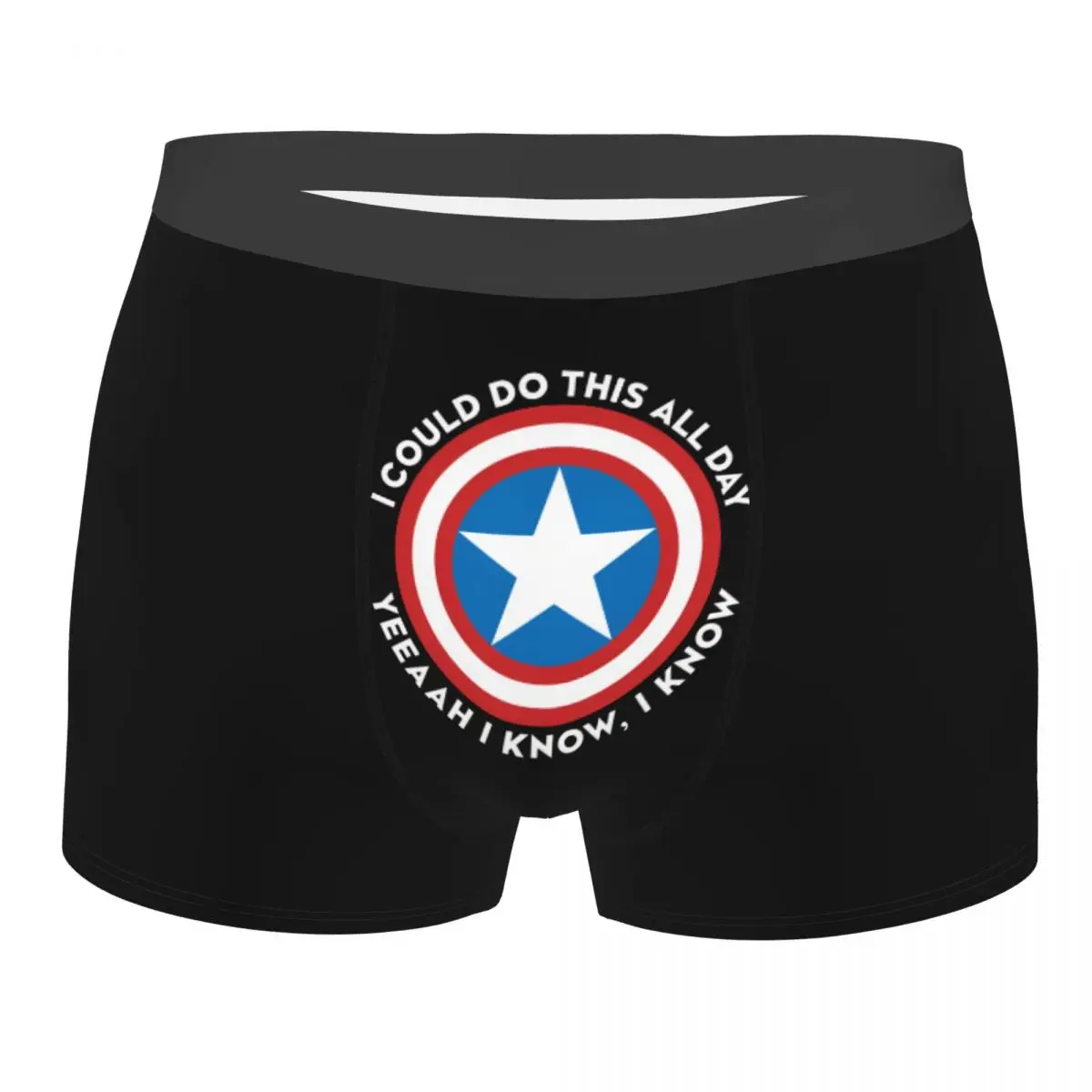 

Custom Captain America I Can Do This All Underwear Men Stretch Boxer Briefs Shorts Panties Soft Underpants For Male