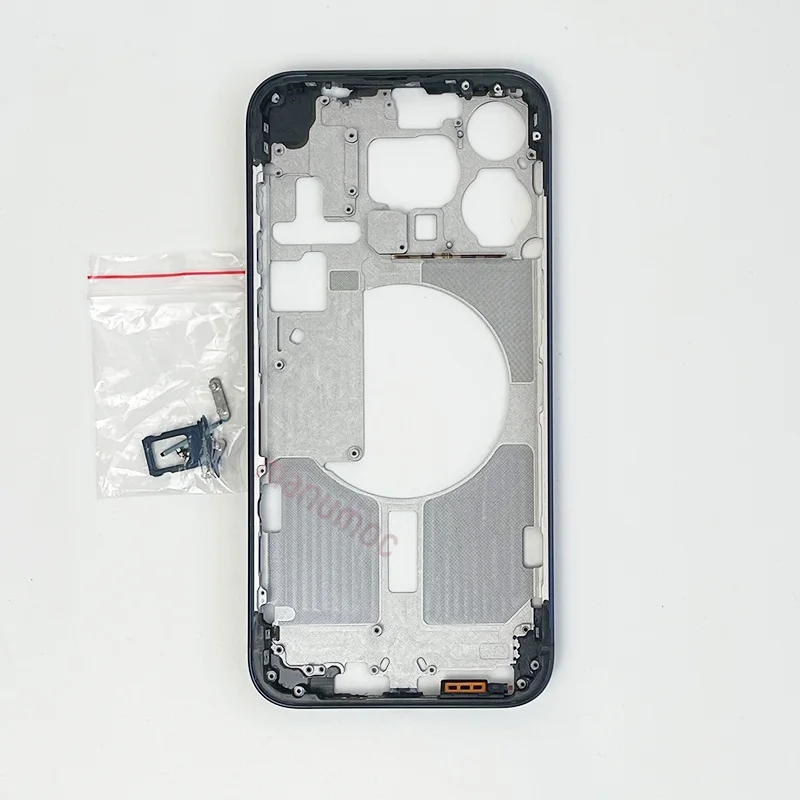 قطع غيار إصلاح الهيكل بزر جانبي للإطار الأوسط لهاتف iPhone 15 Pro Max