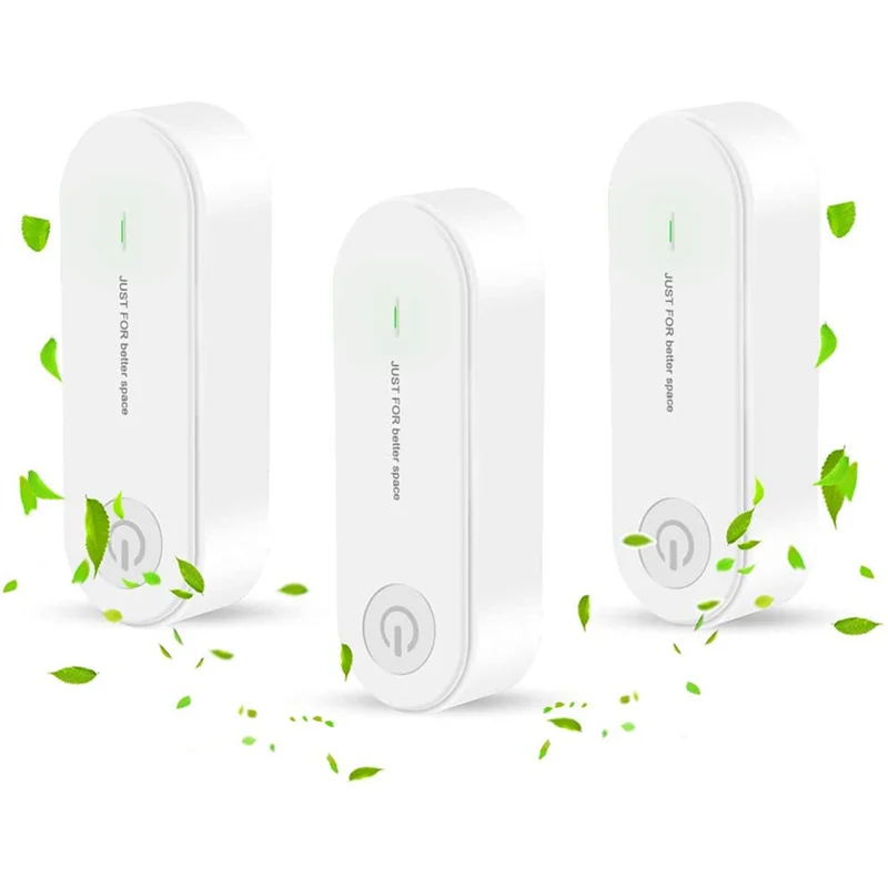 

ABPQ-6Pcs Plug-In Air Purifier, Mini Portable Air Purifier, Generator Air Purifier Suitable For Pet Bedroom White US Plug