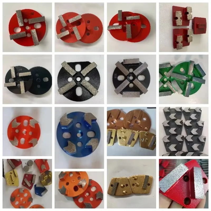 4 Inch Dry Or Wet Metal Grinding Pads 100mm Metal Bond Segment Diamond Grinding Disc Pad For Marble Concrete Floor