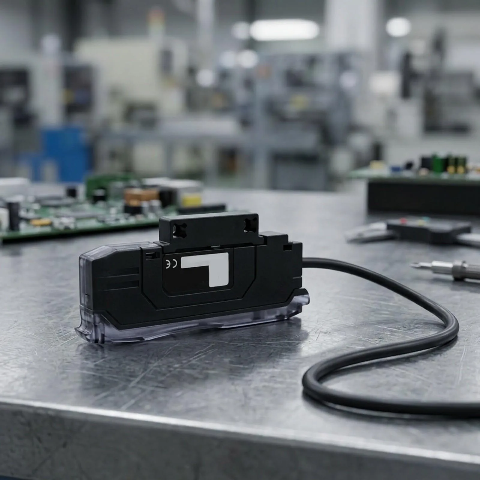 Fiber for optic Sensor with Stainless Steel Probe for Industrial Photoelectric Detection Without External Dependency