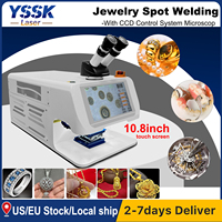 200W Jewelry Spot Welding Machine ND YAG Laser Touch Screen MINI Laser Soldering With CCD Control System Microscop