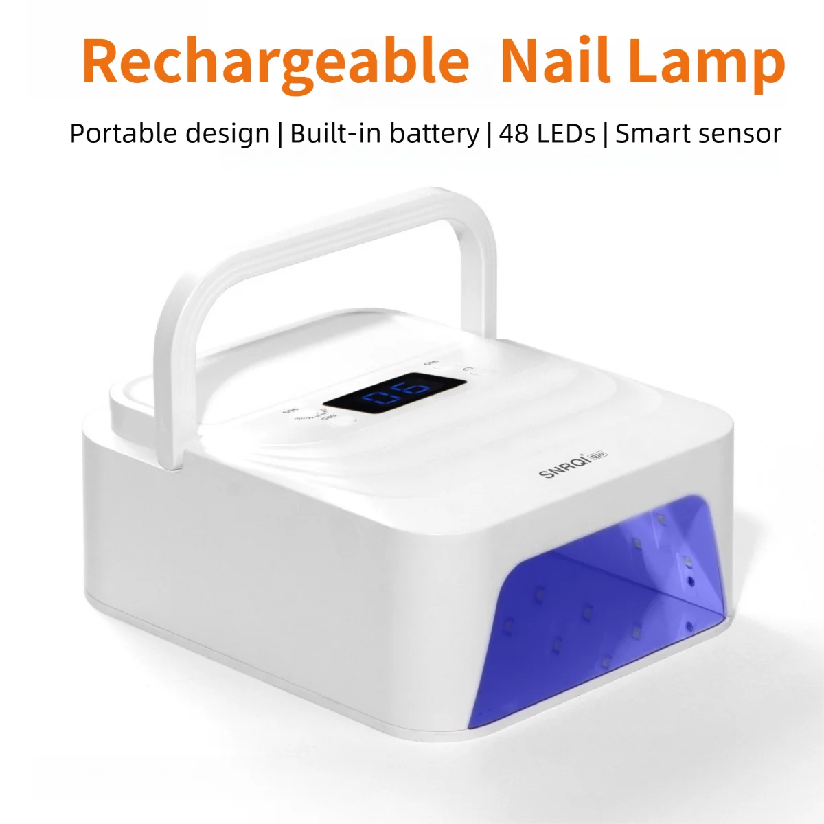 48W oplaadbare UV LED-nagellamp met handvat Snellere nageldroger Gellak Professionele uithardingslamp voor vingernagel-teennagel