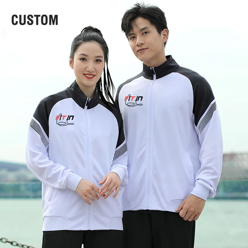 Custom logo Men\'s sport Suit personnality customization Basketball Uniform Training Tracksuit  print photo women softwell jacket