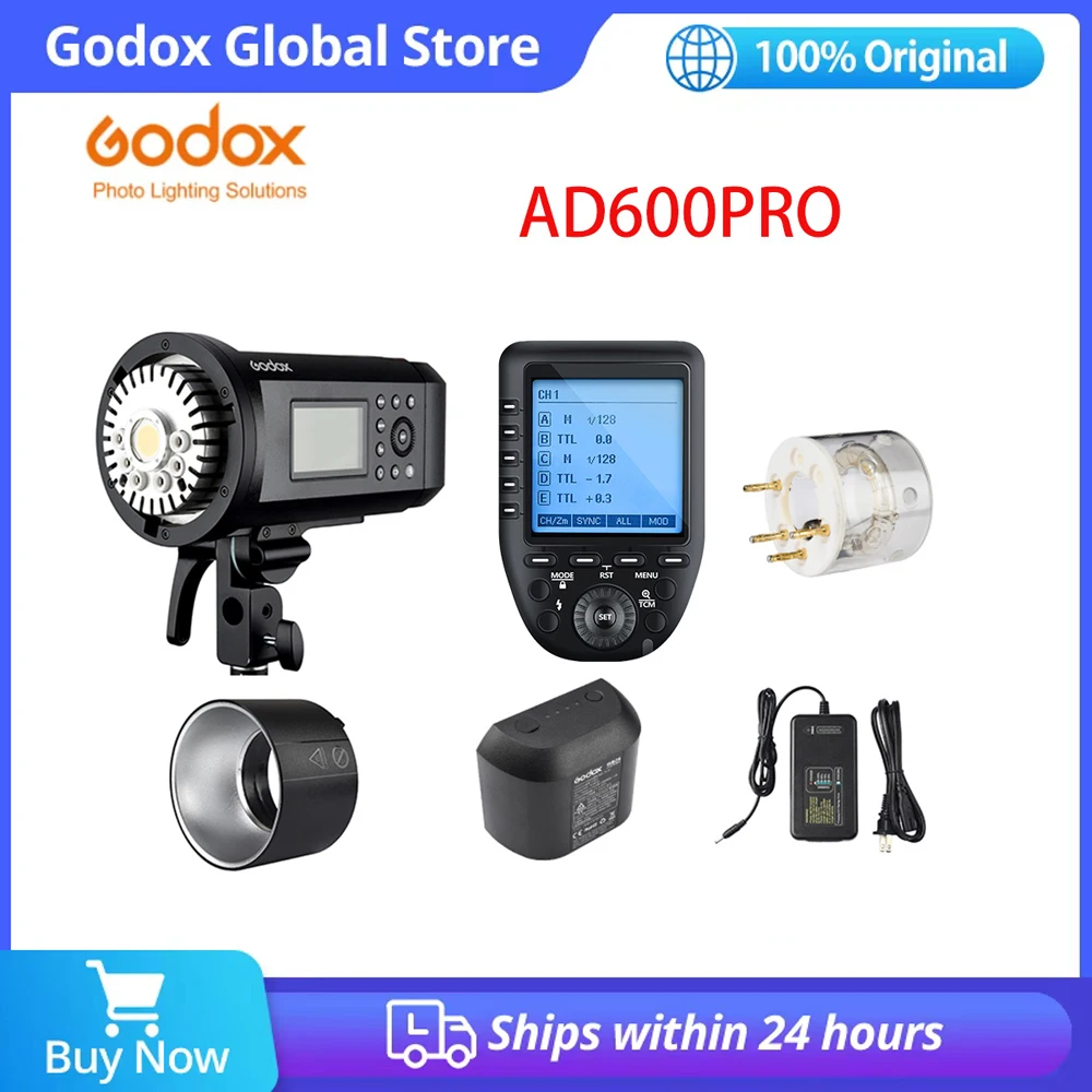 

Godox AD600Pro Outdoor Flash 600W AD600 Pro Li-on Battery TTL HSS Built-in 2.4G Wireless X System with Xpro-C/N/S/F/O/P Trigger