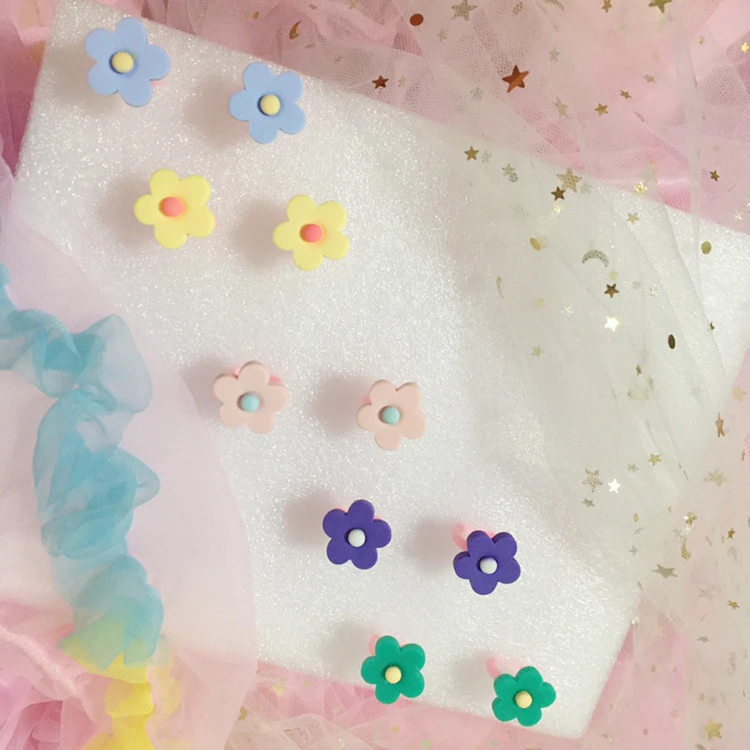 10PCs/Set  Cartoon Animal rainbow Ice Cream Flower  Kids Finger girl Rings Favors child Costume Birthday for Baby Party Gifts