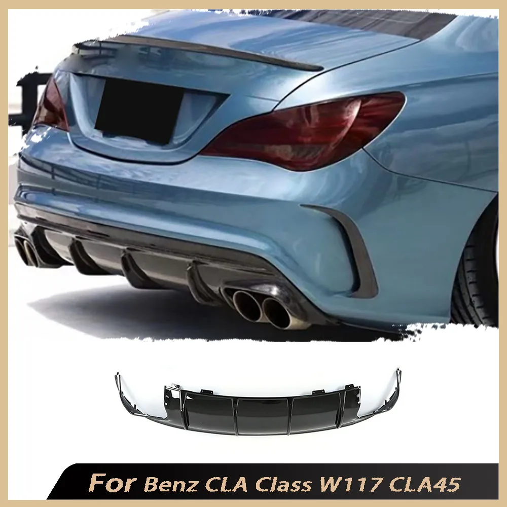 

Для Mercedes Benz CLA Class W117 CLA180 CLA200 CLA250 CLA260 CLA45 2016 2017 2018 диффузор заднего бампера из углеродного волокна