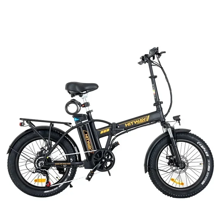 HITWAY 350W 36V 20Inch 7Speeds Electric Bicycle for Adult New EU Stock Cheap Price Foldable Light Max 90KM