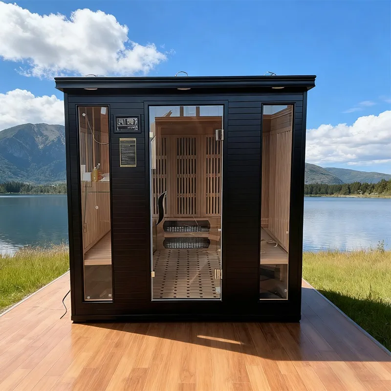 Factory Price Can Be Customized Outdoor Sauna Room 6 Person  Luxury Infrared Sauna Cabinet Infrared Sauna House Heater