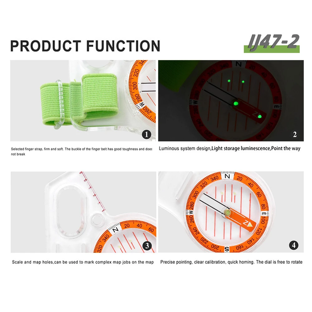 Orienteering Map Compass Basic Training Competition Thumb Orienteering Compass For Adventure Foot Cross-Country Directional Move
