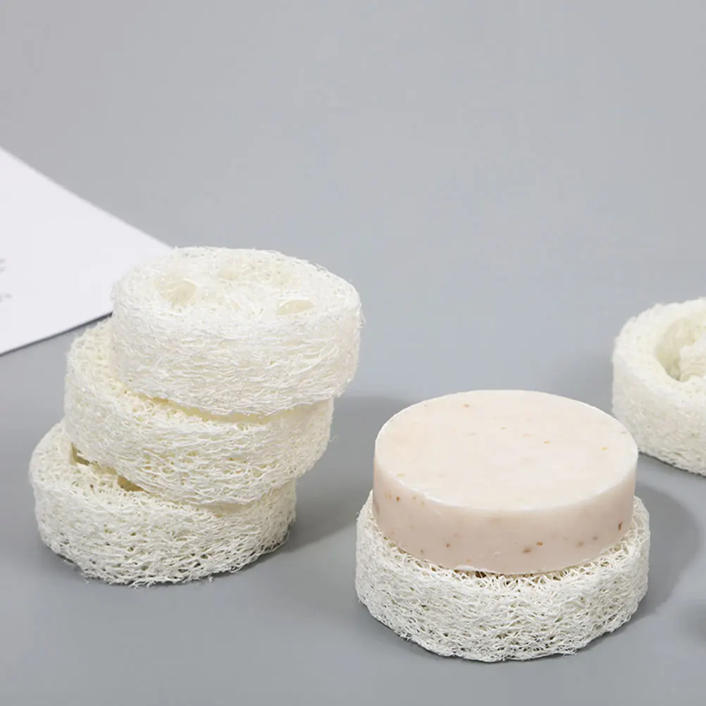 

5 Pcs Loofah Shower Brush Cleaning Sponges Bath Scrubber Exfoliating Bathing Soap Holder Back Travel Pad