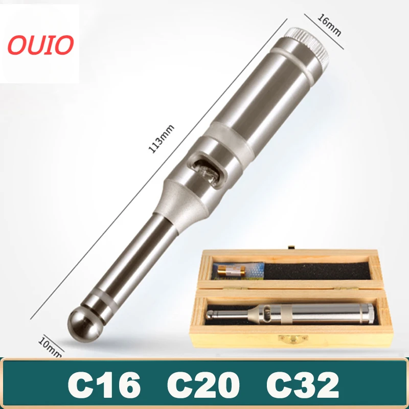 OUIO C16 C20 C32 Photoelectric edge Center Finder Touch Point Sensor CNC Machine Precision LED Sound Optical Edge Finder Touch