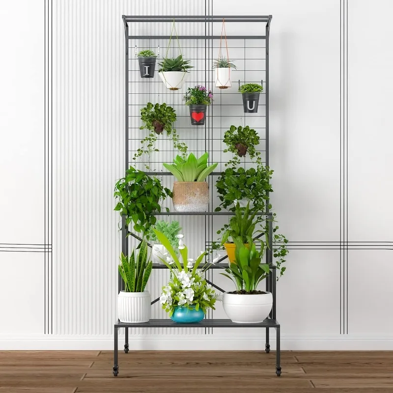 Heavy Duty 3 Tier Plant Stand para Casa, Jardim, Amantes de Plantas, Rack De Armazenamento De Metal, Prateleira, Suporte de exibição autônomo