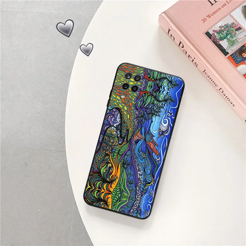 Phone Case for Samsung A40 A51 A52 A53 A54 A71 A72 A73 A74 A41 A42 A31 A32 A33 A34 Abstact Trippy Psychedelic Art Silicone Cover