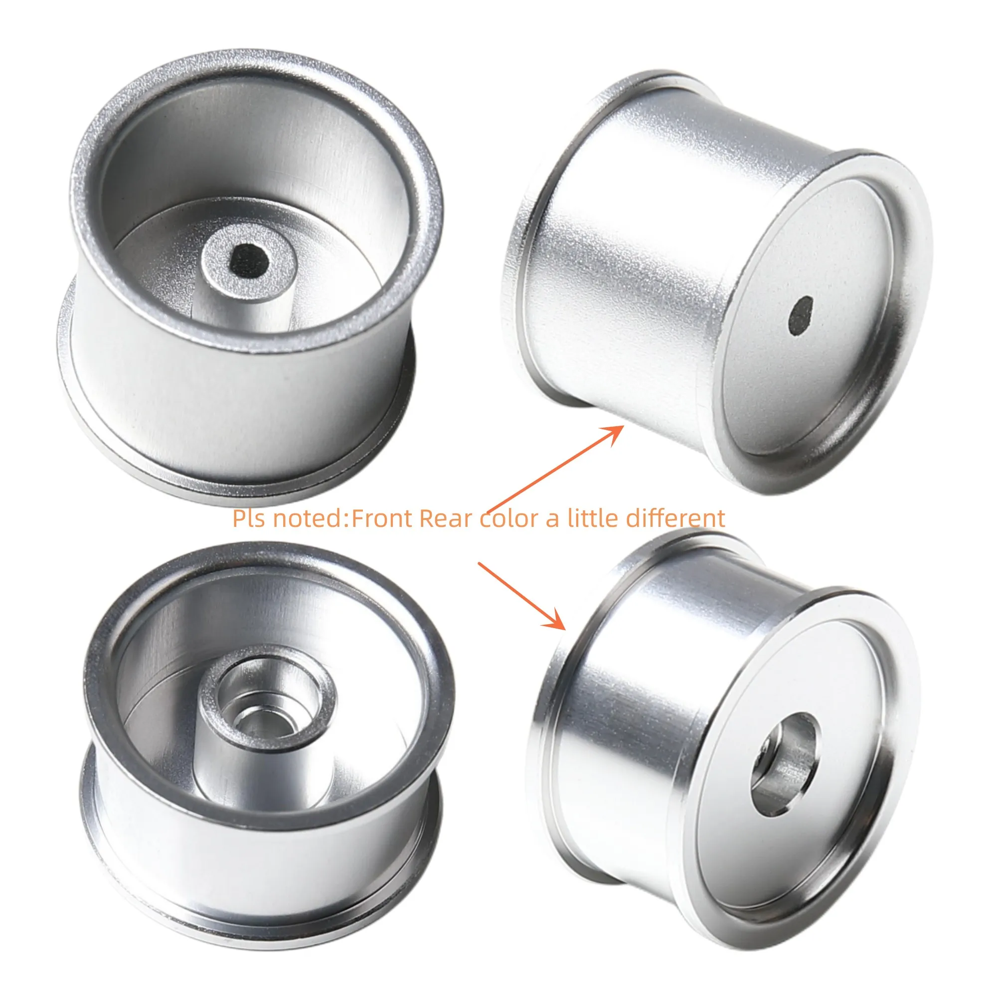 CNC Aluminum 1:36 Scale Team Losi Micro Front Rear Wheel Hub Set Upgrade Part