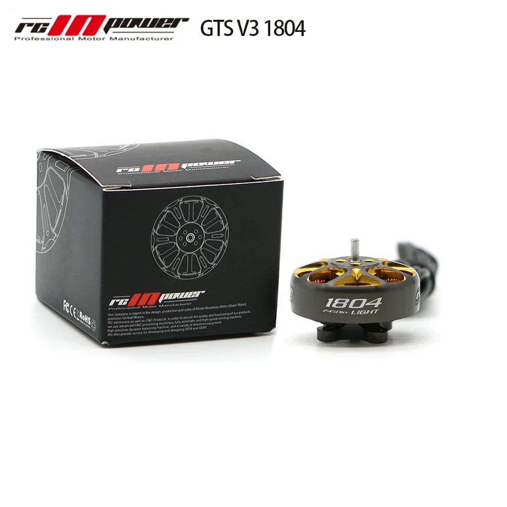 RCINPOWER GTS V3 1804 3450KV 4S 2450KV 6S Brushless Motor for FPV Freestyle Cinewhoop Ducted Drones GEPRC Cinebot30