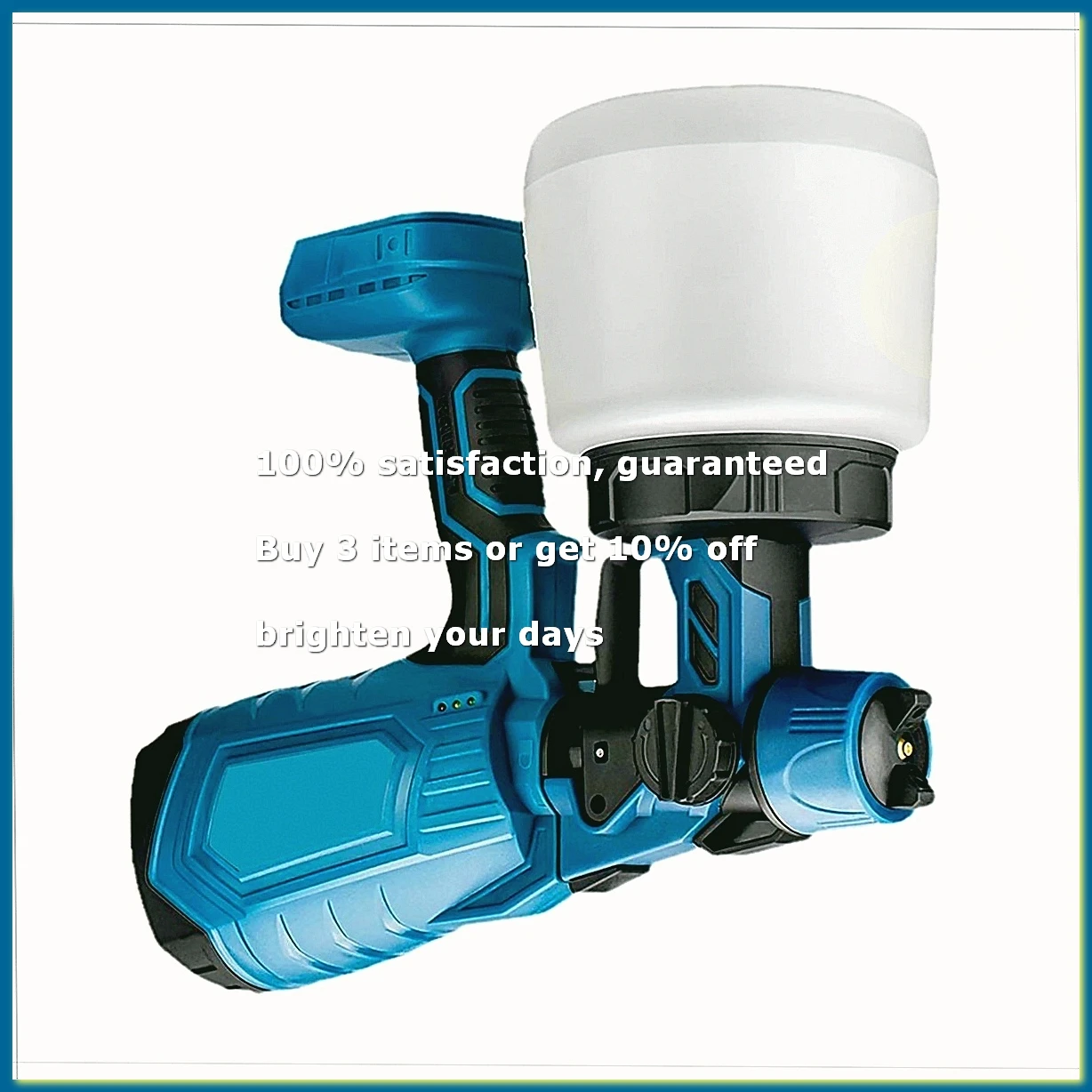 1000ml Electric 4 Nozzle Sizes HVLP Household Paint Sprayer Flow Control Easy Spraying for 18v Battery
