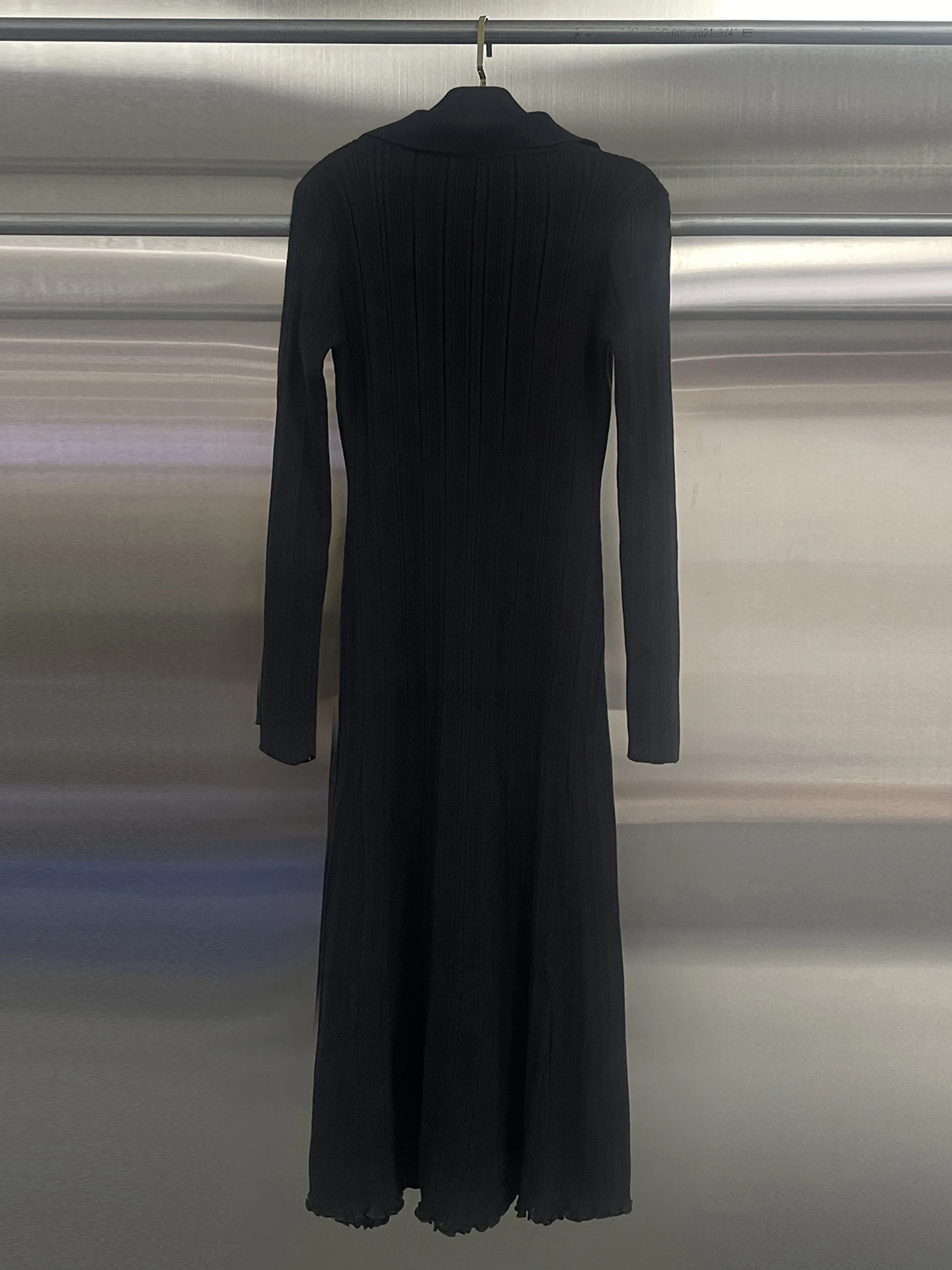 Neue Ankunft Frauen Sexy Langarm Tasten Gestrickte Maxi Kleid Mode Geburtstag Promi Party Kleid Stretchy Cocktail Kleider