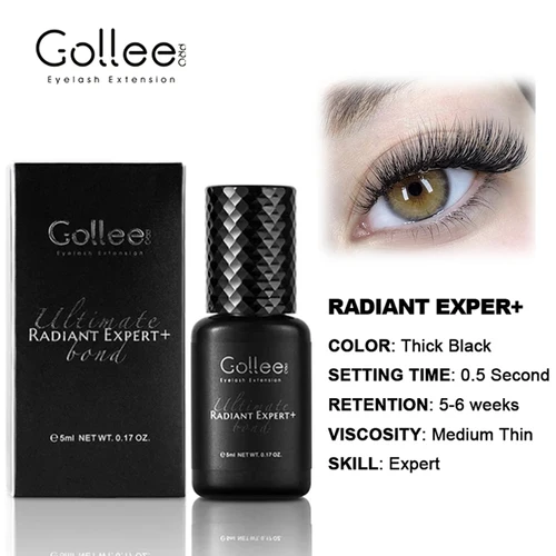 Gollee-pegamento para pestañas 0,5 s, pegamento para pestañas de secado rápido para salón, artista, pegamento para extensiones de pestañas, herramientas de maquillaje para extensión de pestañas profesional