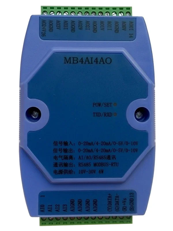 

Модуль сбора аналогового ввода/вывода 13P RS485 MODBUS