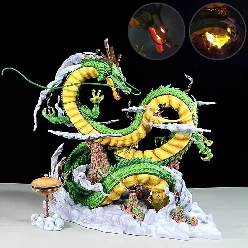 Large Dragon Figure PVC Giant Statues Anime Dragon Sculpture Figurine Shenron Decor House Livingroom Decoration Home Ornament