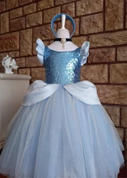 Banquet Customization Elegant Flower Girl Dress For Wedding Sleeveless Organza Princess Party Kids Birthday Ball First Communion