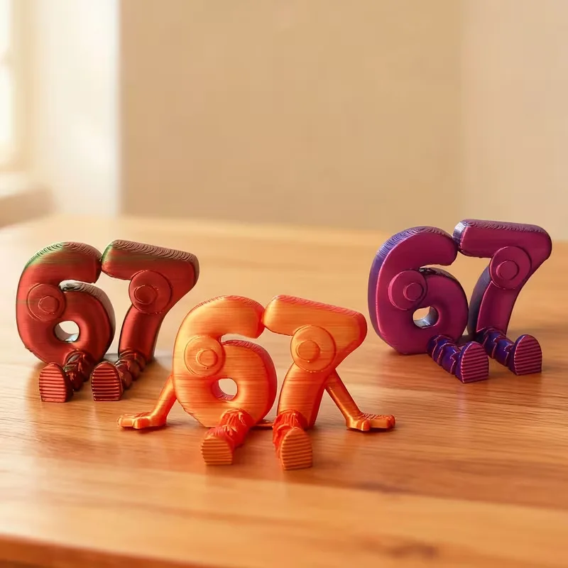 6/7 pessoas digitais 3d impresso brinquedo artesanato criativo casa desktop ornamentos decorativos articulações figuras de ação móveis 6/7 modelo brinquedos