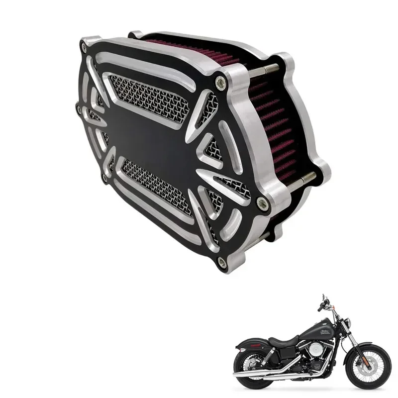 ل هارلي دينا 00 - 17 سوفتيل 00 - 15 بجولة 00 - 07 Fitment-B منقي هواء مدخل دراجة نارية فلتر باستخدام الحاسب الآلي قطع عدة أسود