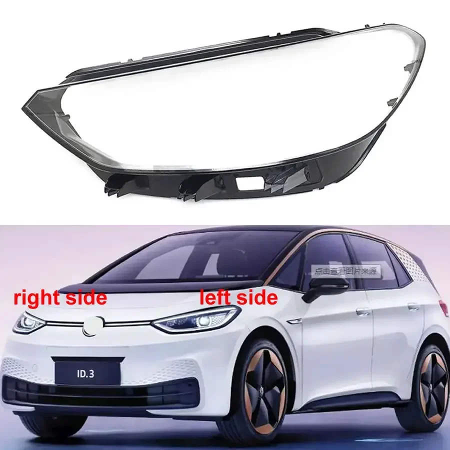 

For Volkswagen VW ID.3 2021 2022 Car Accessories Headlight Lens Cover Headlamp Shell Lampshade Transparent Shade Mask