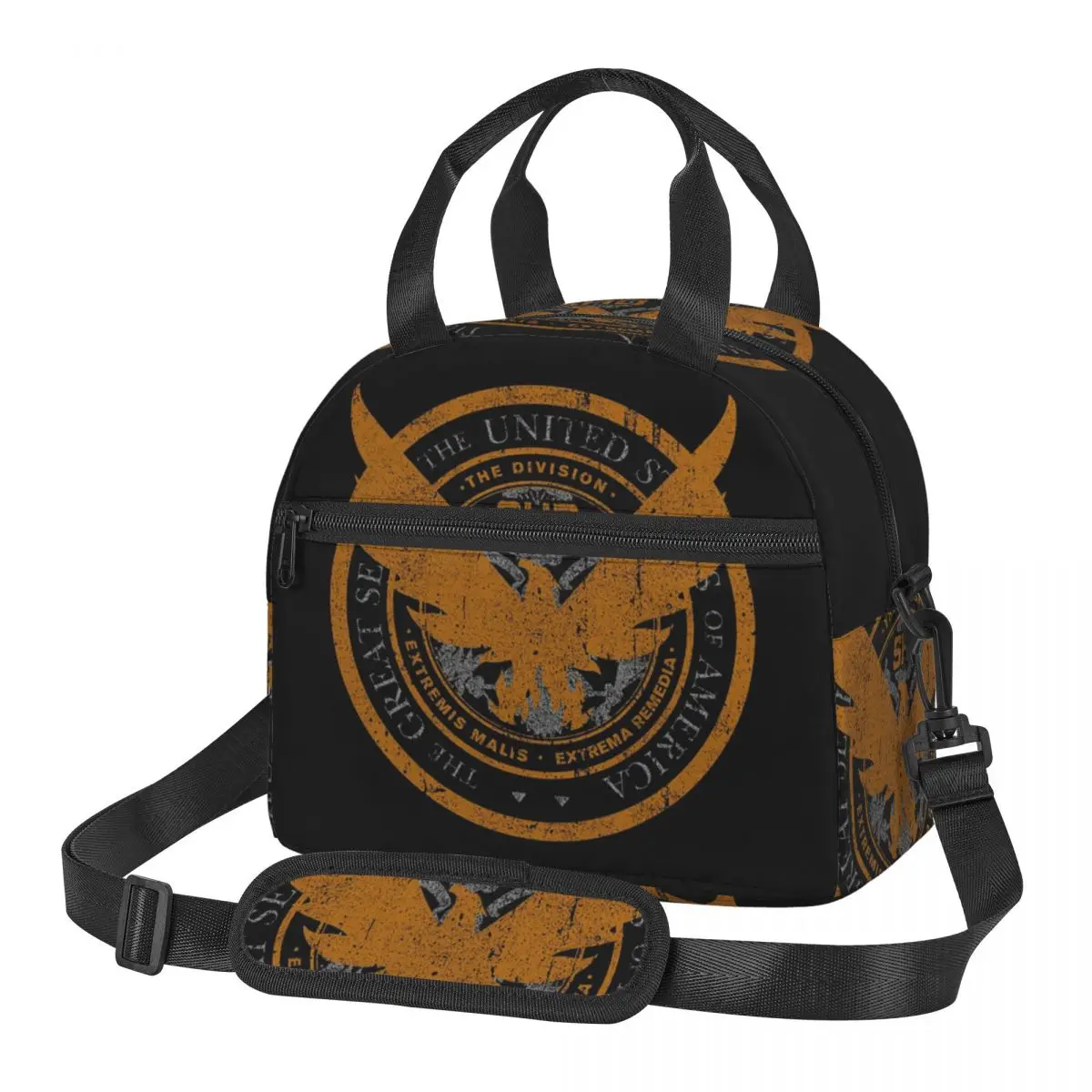 Game Tom Clancys The Division SHD Seal Insulated Lunch Bag for School Bento Storage Food Boxes Portable Cooler Thermal Lunch Box