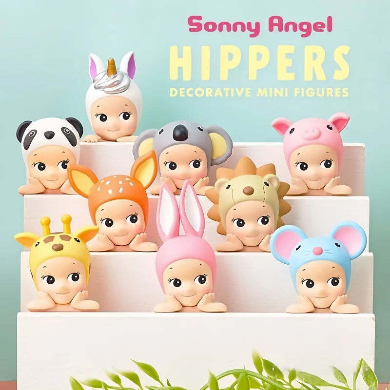 Genuine Sonny Angel Hippers Mysterious Surprise Blind Box Cute Cartoon Dolls Pendant Computer Rabbit Phone Home Decoration Gifts