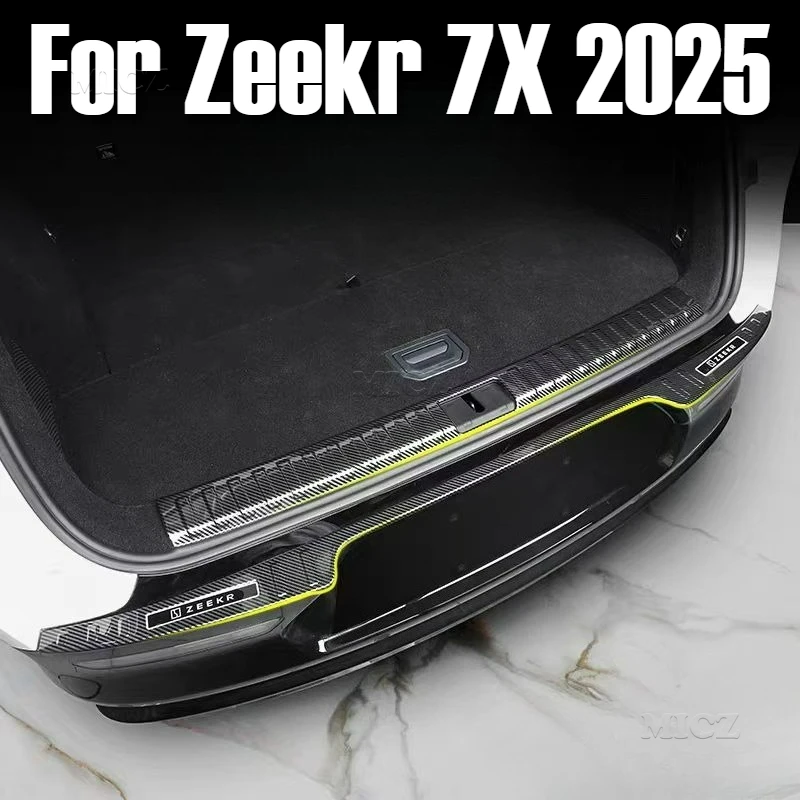 

Для Zeekr 7X 2025 автомобильные аксессуары из углеродного волокна ABS порог педаль протектор задний багажник бампер защитная крышка наклейки