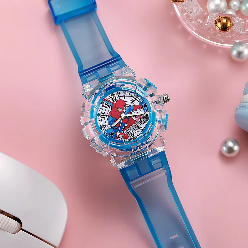 ساعة سبايدر مان الجديدة للأطفال - ساعة كوارتز LED متغيرة الألوان للأولاد مع قرص مؤشر متوهج #2