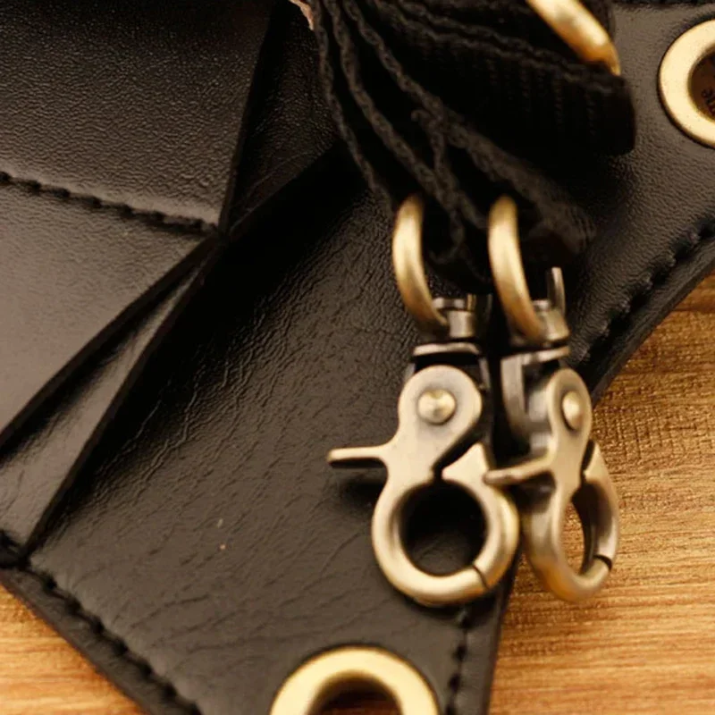 Black Leather Haircut Scissors Bag 17.5cm x 8cm