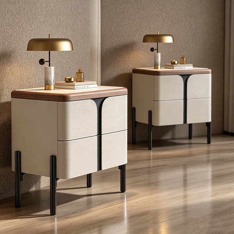 design Storage Nightstands with drawers Delicacy Modern trendy Bedside Table Light luxury Mesita De Noche Bedroom Furniture