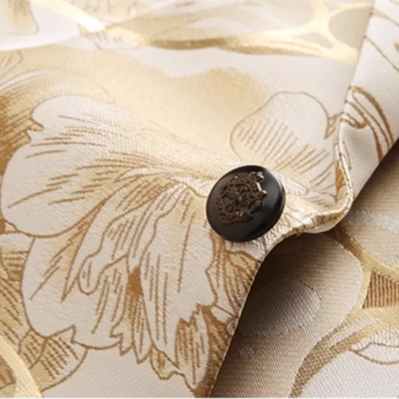 

Мужской роскошный жаккардовый пиджак Slim Fit в золотом/синем/розовом цвете, европейские размеры - Модный мужской пиджак для свадьбы и вечеринок