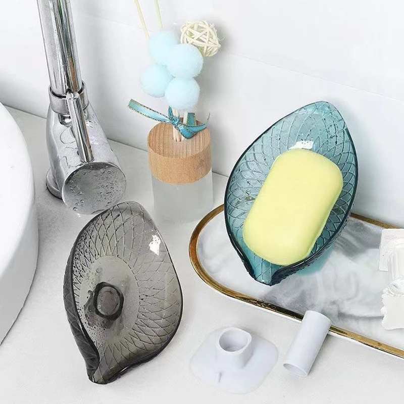 Portasapone a forma di foglia per bagno doccia portasapone a ventosa portasapone per uso domestico portasapone in spugna accessori per il bagno