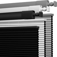 Sunroad Custom Made Blackout Cordless Cellular Shades - Top/Bottom Up Honeycomb Blinds, No Tools/Drill, Easy Install, Black