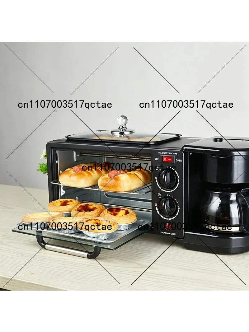 Multifunctional 3-in-1 Breakfast Station Microwave Coffee Maker - Quick Meal & Beverage Kitchen Appliance