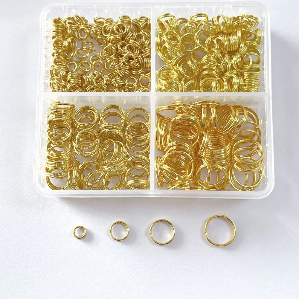 500/690pcs Ferroalloy Double Loop Open Rings for DIY