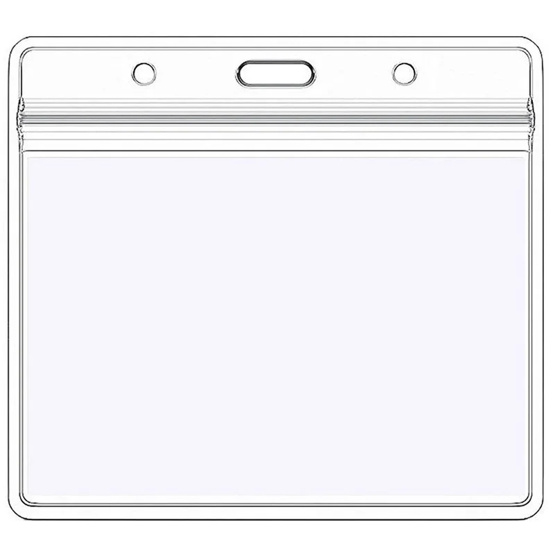 1Pc Transparent Waterproof Work Card Cover Soft Nurse Staff Name Badge Holder Chest Pocket ID Tag Pass Access Bus Card Sleeve