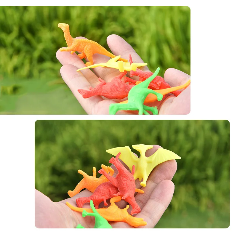 60 Stuks 16 Stijlen Mini Dinosaurus Model Simulatie Dier Speelgoed Velociraptor Triceratops Kinderen Cognitief Educatief Speelgoed Klein Geschenk