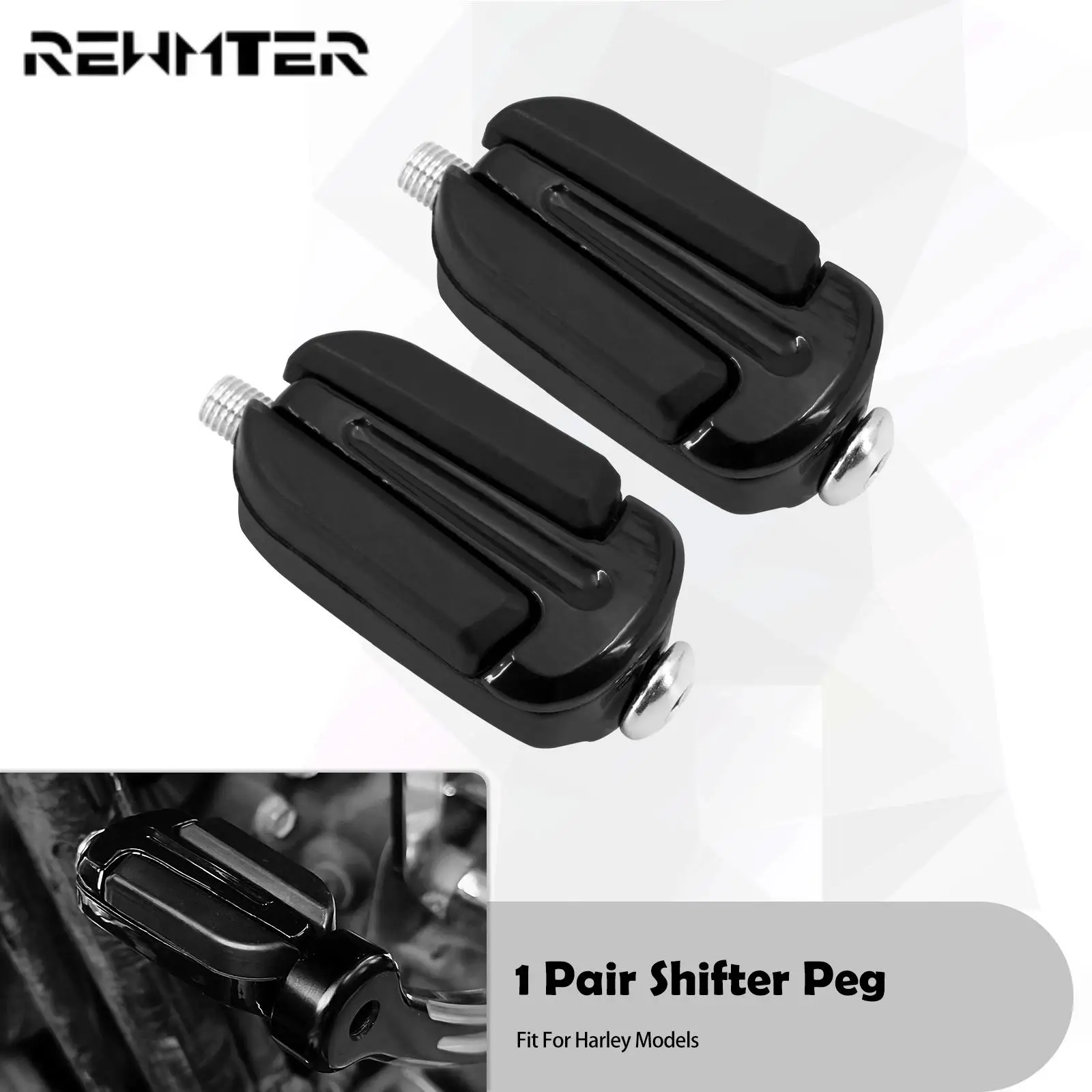 Motorcycle Slipstream Shifter Peg Black For Harley Sportster XL 1200 883 Dyna Softail Touring Road King Street Glide Fat Boy FL