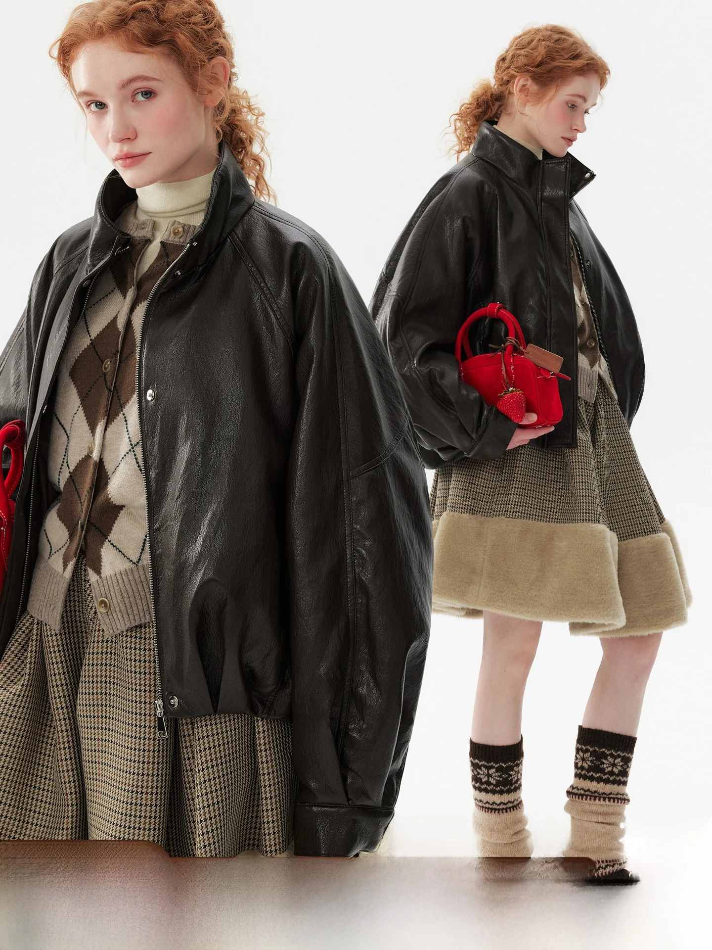 

Утепленное кожаное пальто большого размера с металлическим каркасом и вставками из искусственной кожи, с наполнителем из гусиного пуха, с длинными рукавами, для повседневного использования, молодежное, теплое, с длинными рукавами.