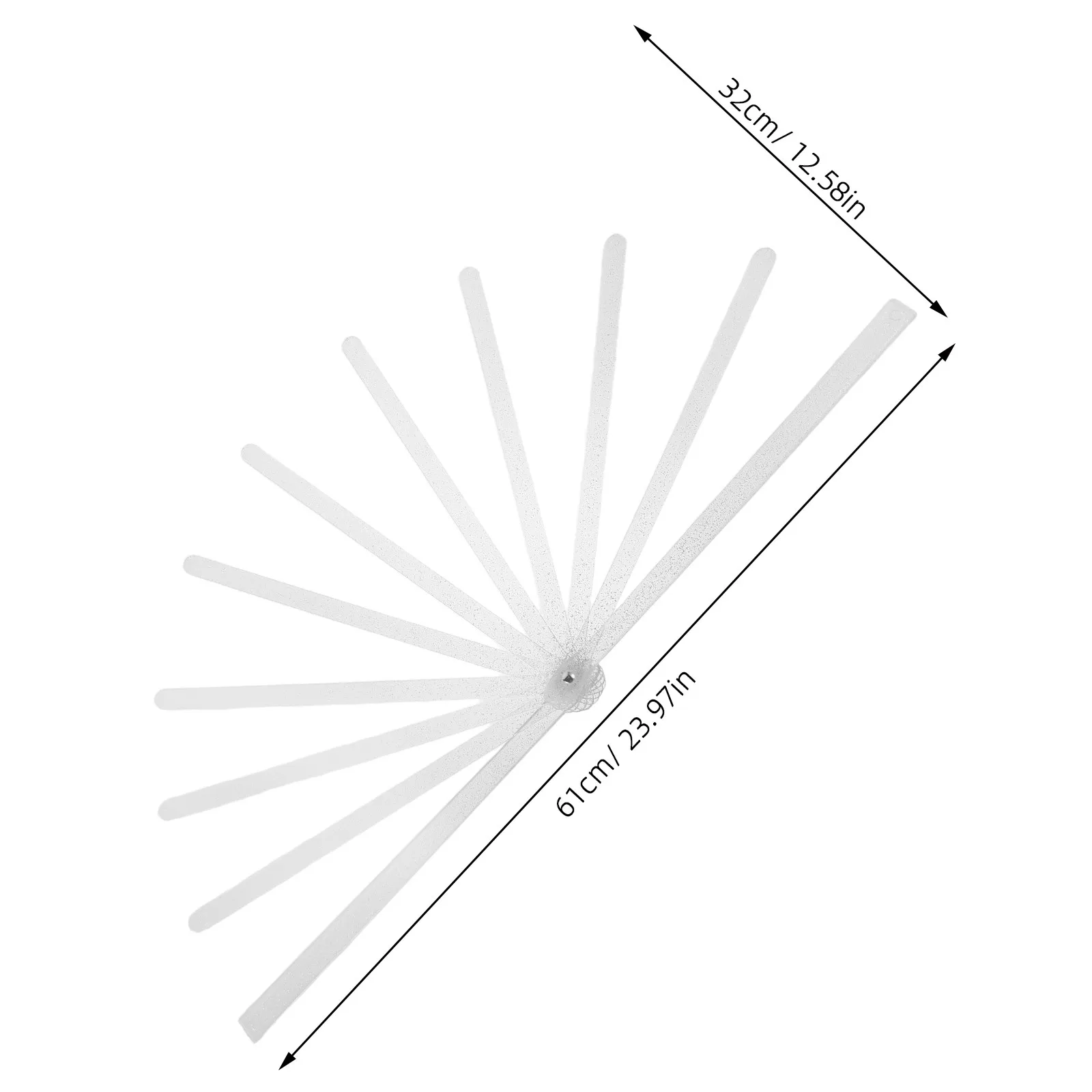 4 Pcs Blank Transparent Folding Fan Frames Foldable Skeletons For Handheld Diy Decoration Dance Performances And Creative Art