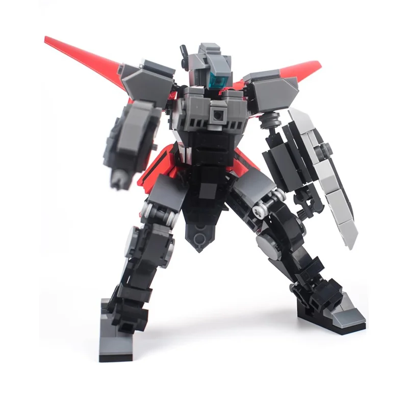 Bloques de construcción MOC Mech, Mech humanoide, ensamblaje de máquina de guerra, modelo enchufable, juguete de bloques de construcción para niños